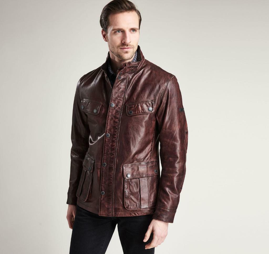 barbour leather jacket